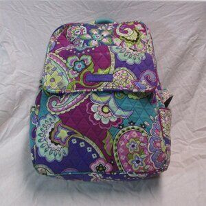 Vera Bradley Quilted Back Pack Multi-Color Purple  Women One Size